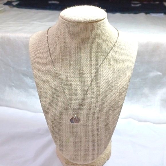 Sterling Silver D.O.Pendant & Chain  Necklace 18 L - Picture 1 of 10